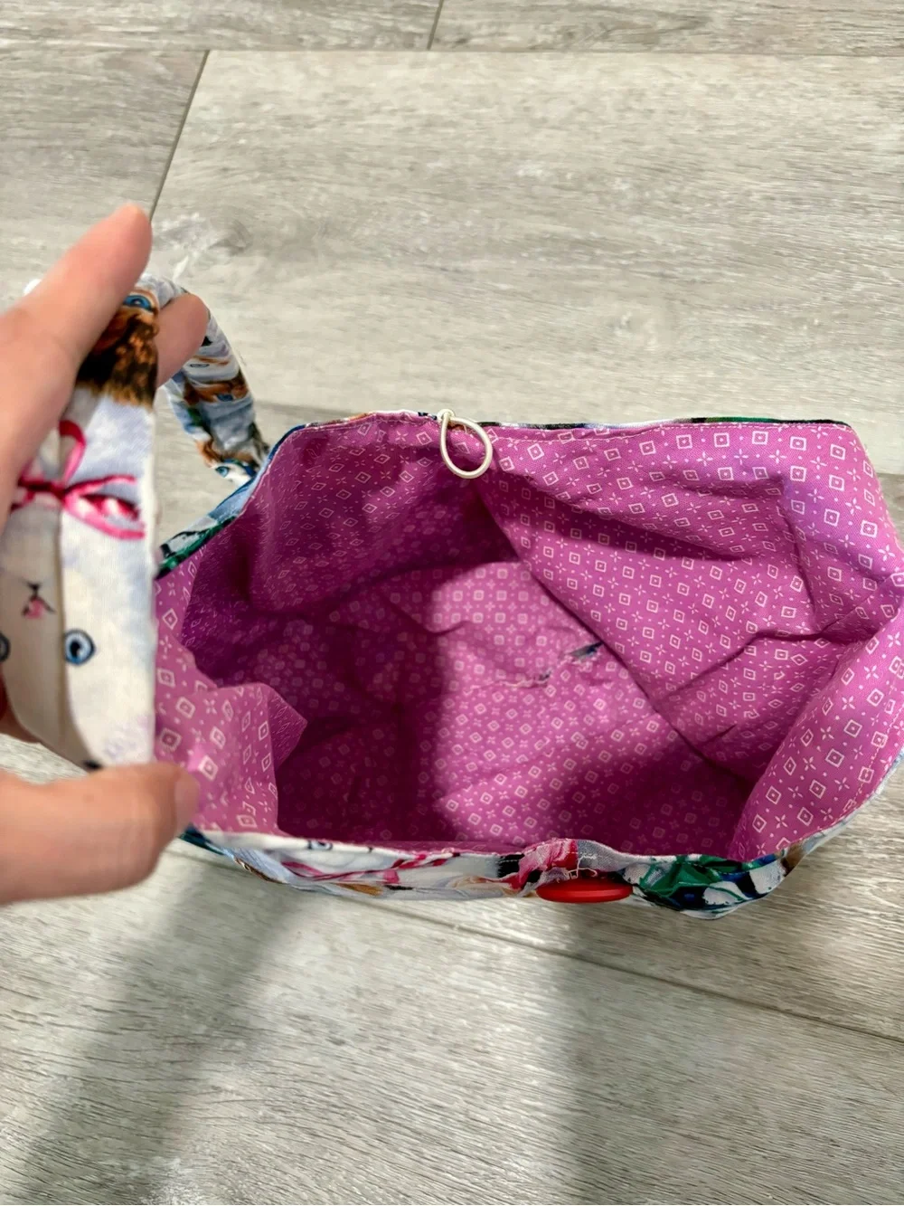 Cat Print Shoulder Bag for Cat Lovers - Multicolor